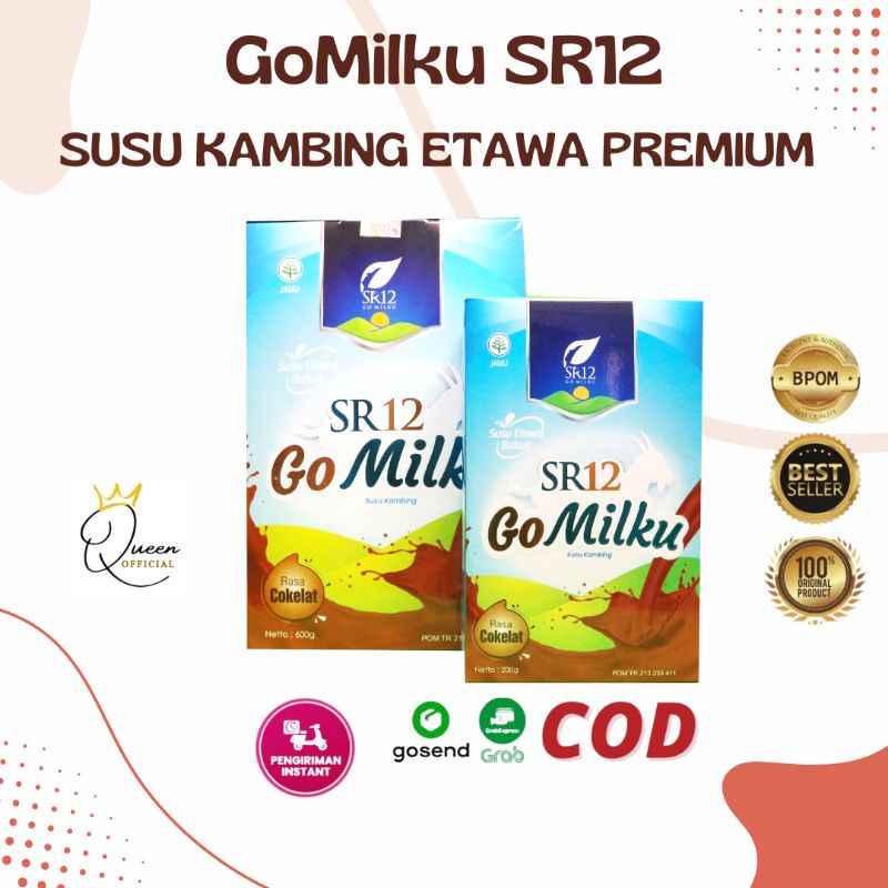 GO MILKU COKELAT SR12 / GOMILKU SR12 SUSU KAMBING ETAWA HALAL BPOM MENINGKATKAN KESEHATAN IMUN TUBUH MELANCARKAN ASI ASLI / SUSU KAMBING ETAWA BUBUK / PELANCAR ASI / SUSU KAMBING MURNI / PENGGEMUK BADAN AMPUH