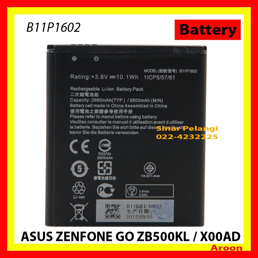 Garansi Ganti Baru Batre Baterai Asus Zenfone Go Zb500kl 5 Inch X00ad B11p1602 Zenfone 3 Go 907690 Shopee Indonesia