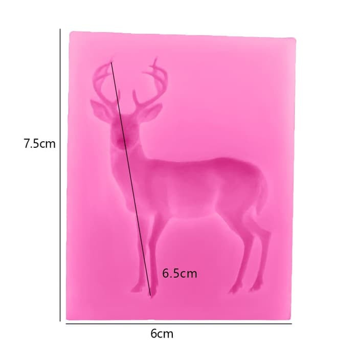 3D Silicon Mold Fondant Cake Decoration - Christmas Deer