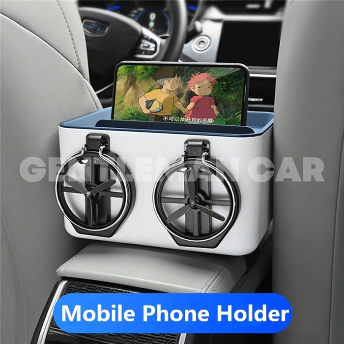 Multi Rak Organizer Tengah Mobil Car Arm Rest Tempat Penyimpanan Tissue Cup Holder