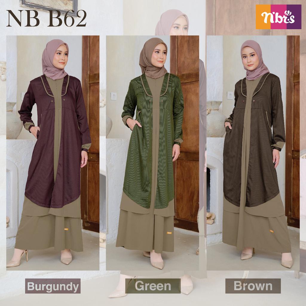 GAMIS NIBRAS TERBARU 2022 NB B62 / Nibras Gamis NB B62
