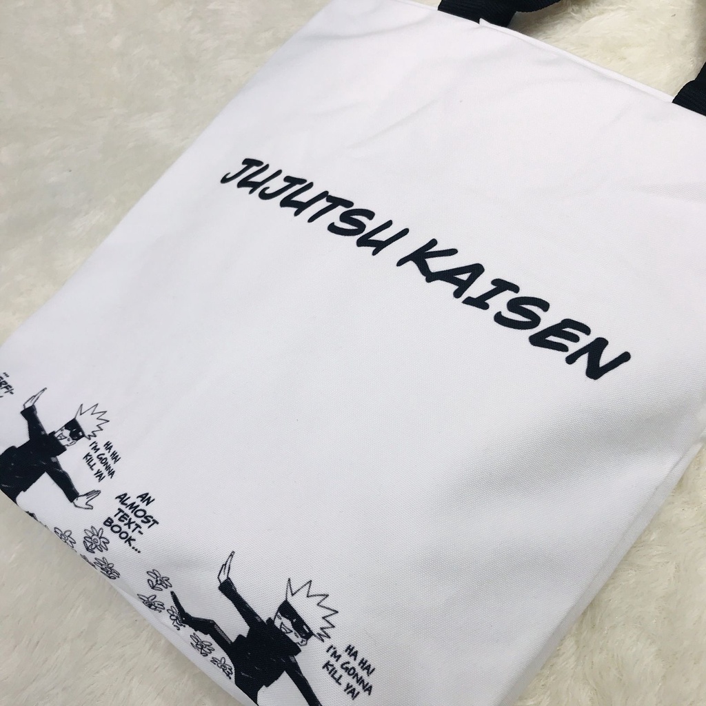 Totebag Premium Gojo Satoru White Anime Manga Jujutsu Kaisen Tas Anime