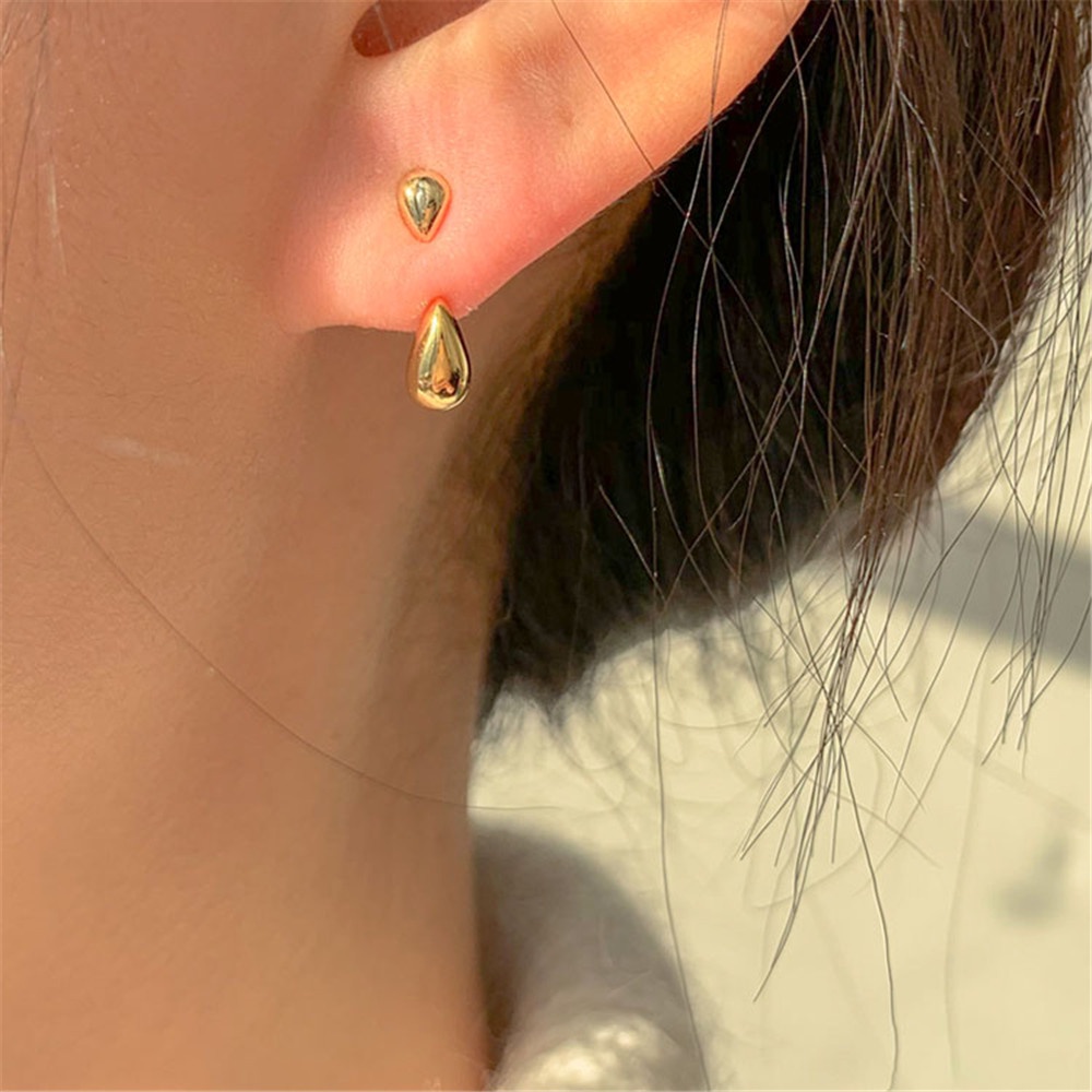 【COD Tangding】INS Water Drop Earrings Simple Small Tears Beads Earstuds Fashion Accessories Jewelry