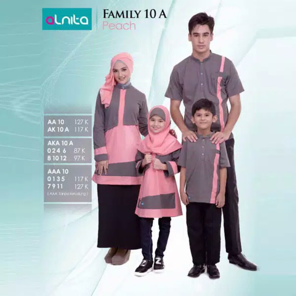 Busana Keluarga Alnita Family 10 A | baju sarimbit | baju muslim couple
