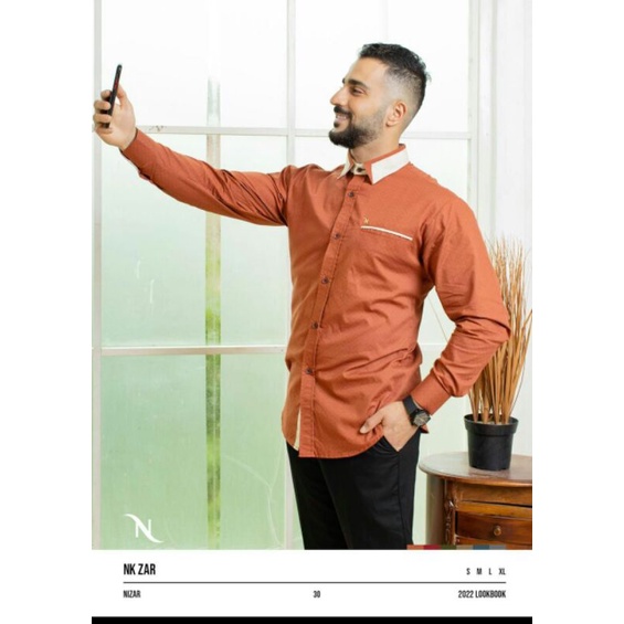 Baju Koko NIZAR Bordir  NK Zar BODYFIT