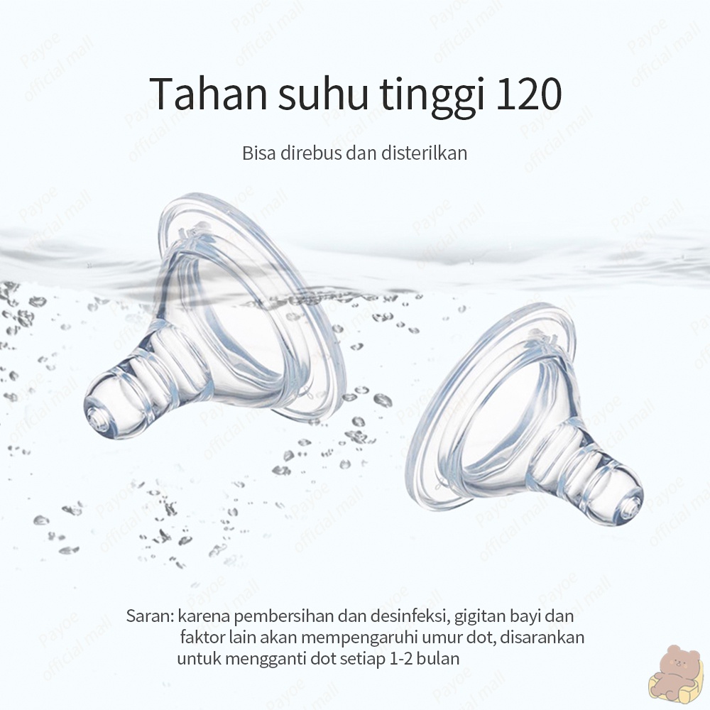 Payoe 5cm Pigeon dot bayi empeng bayi silikon dot bayi wide neck 5cm-7