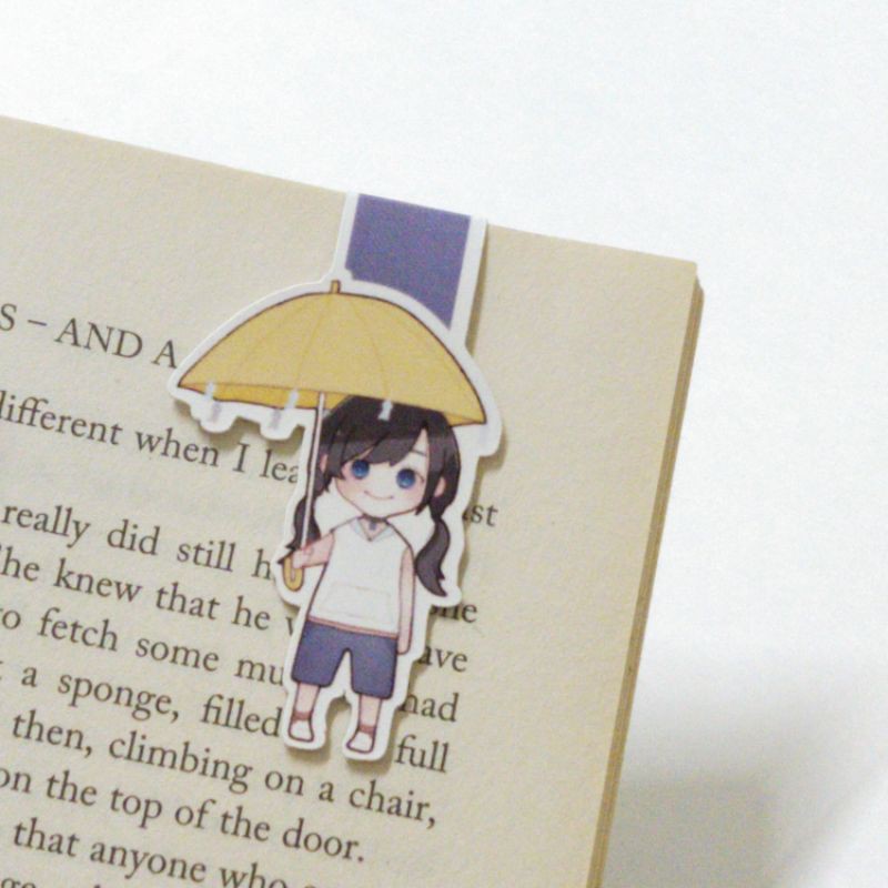 

Magnetic Bookmark Tenki no Ko / Weathering with you Custom - Pembatas Buku Magnet Anime Lucu