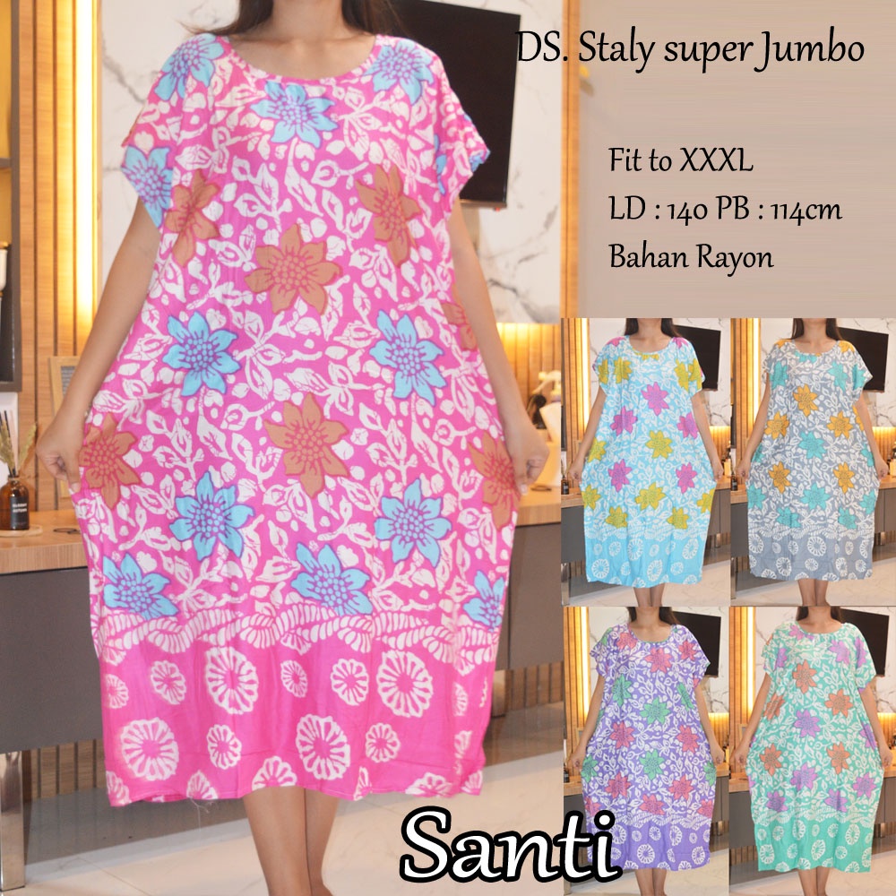 Daster super Jumbo staly LD 140 | 1kg muat 5pcs  | daster murah-3