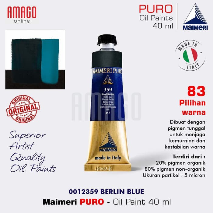 MAIMERI PURO - OIL PAINT - BERLIN BLUE - 40ML - M0012359