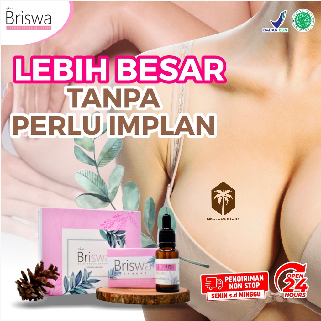 New Briswa - Pembesar Payudara 3x Lebih AMPUH Kencangkan Payudara Bokong Pijat Oles Badan Montok Seksi Cegah Flek Hitam Pasca Jerawat Lembabkan &amp; Haluskan Kulit