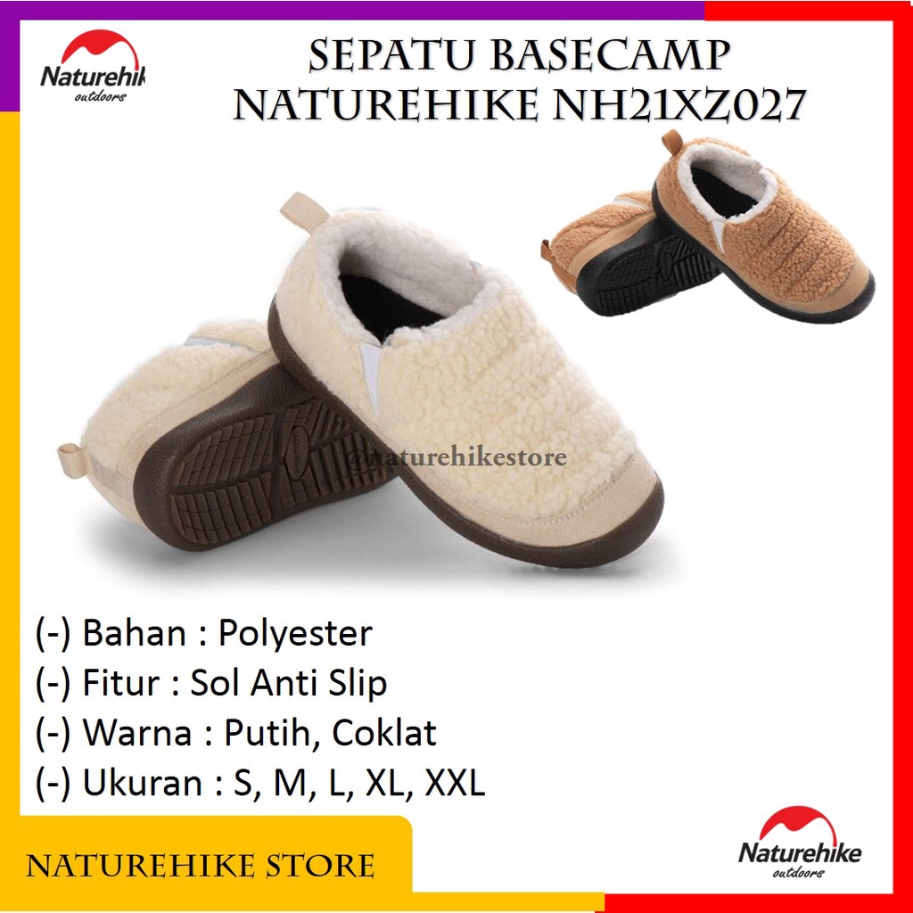 Sepatu Basecamp Shoes Camp Hiking Outdoor Hangat Gunung Camping Polyester Anti Slip Naturehike NH21X