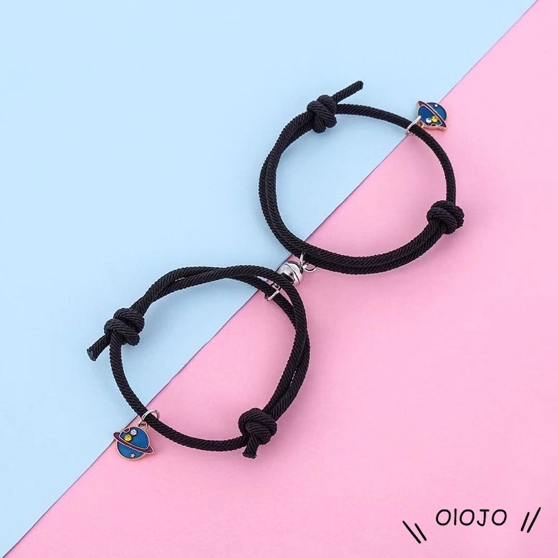 1 Pasang Gelang Couple Magnet Gelang Tali Couple Magnet Attract Persahabatan Tangan Bracelets - ol