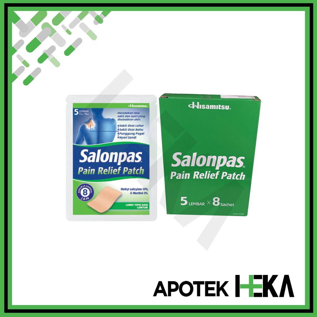 Salonpas Pain Relief Patch 7cmx10cm Box isi 8x5 Lembar (SEMARANG)