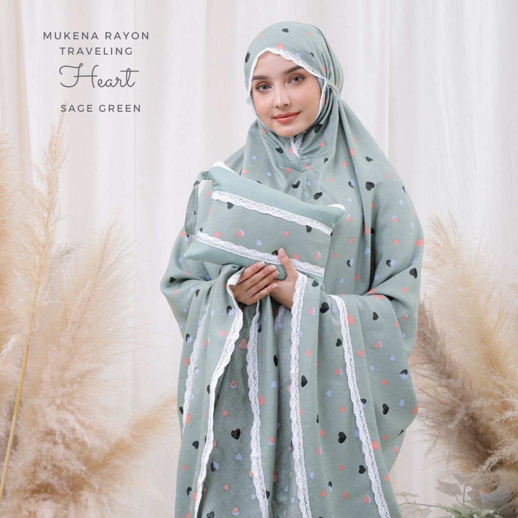 Mukena Dewasa Rayon Traveling Heart