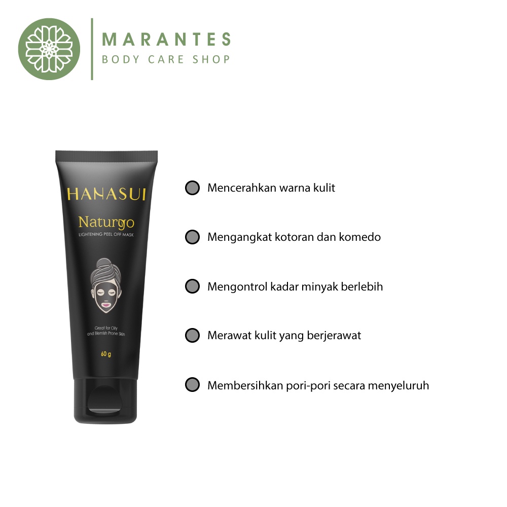 Hanasui Masker Peel Off Naturgo Tube 60gr