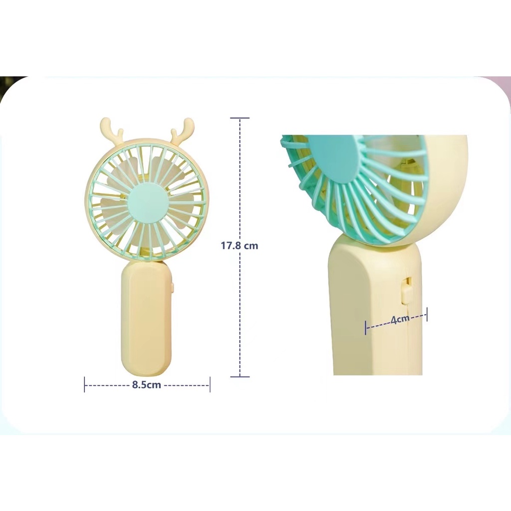Kipas Genggam Kartun Mini / Kipas Portabel Lucu / Kipas Desktop Mini