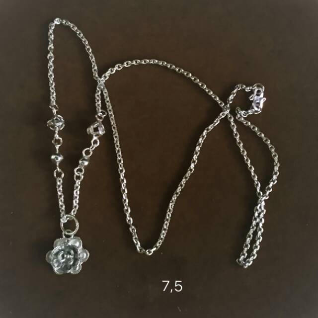 Kalung Perak Murni 999 Mawar