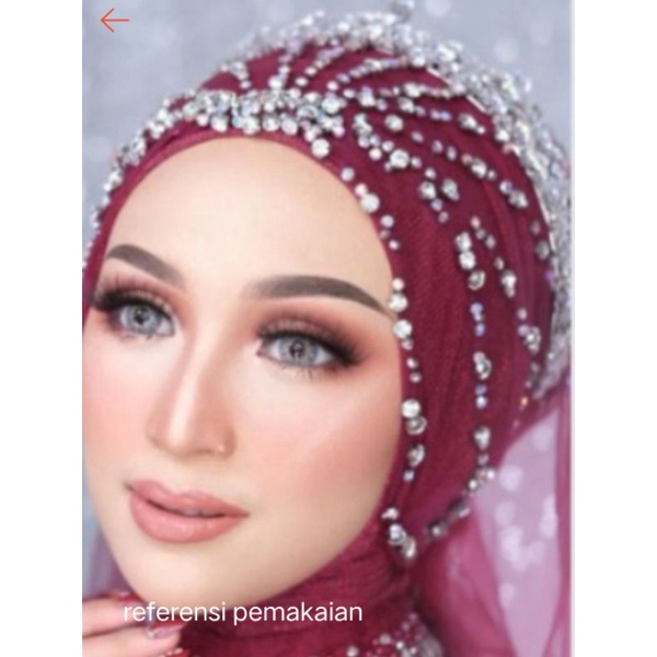 krudung pengantin full mata mewah