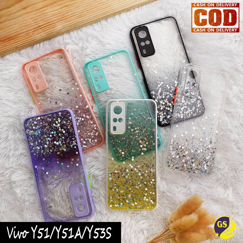 Vivo V27 PRO V27E V23E V23 5G 2022 VIVO Y15S Y21T Y21 Y21S Y33T Y33S V21 4G V21 5G V20 V20 SE Y53S Y51A Y51 Case Dove Glitter Bling Star Light Candy  Camera Macaron Gliter Pelindung Kamera