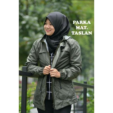 Unik Jaket parka wanita cewe jaket parka wanita mat taslan jaket parka wanita hijau army Diskon