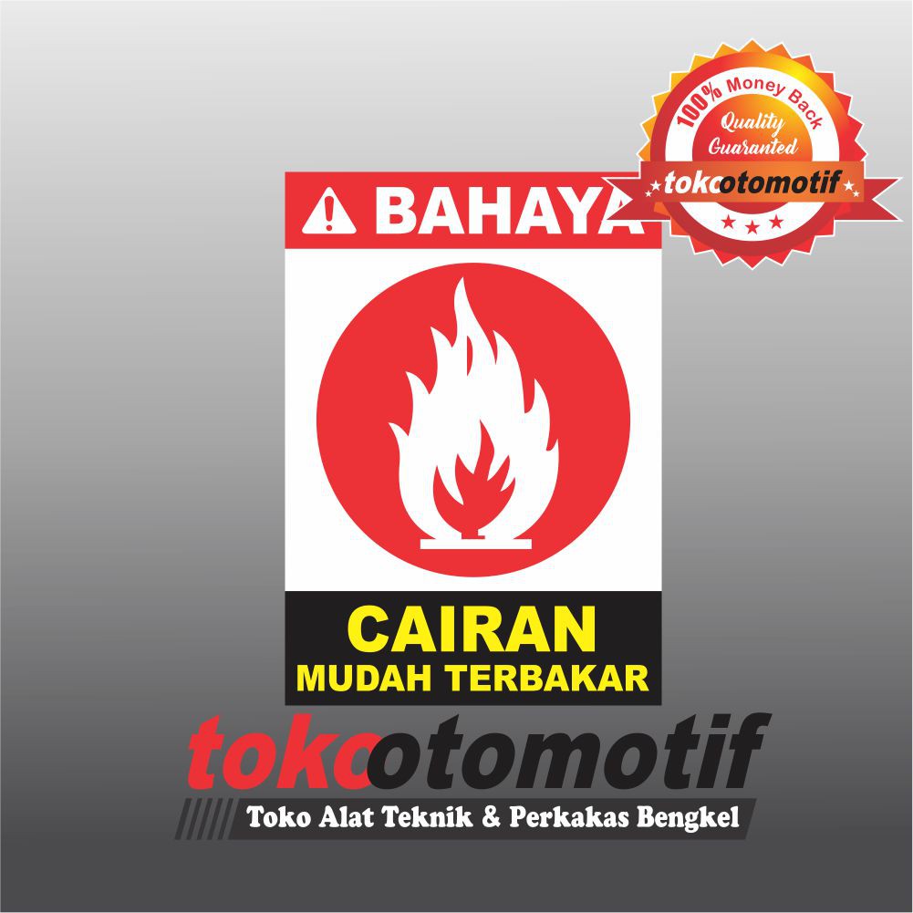 

Sticker Safety Sign K3 Cairan Mudah Terbakar