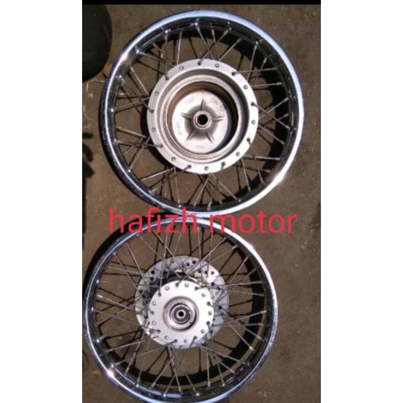 Velg depan belakang jari jari ring 14 orsinil asli second copotan Mio smile