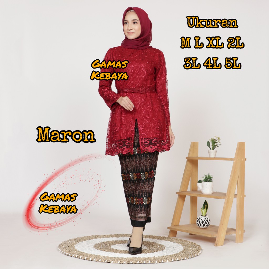 SETELAN KEBAYA CANTIKA TILE MUTIARA/KEBAYA MODERN/KEBAYA JUMBO/KEBAYA BRUKAT/KEBAYA WISUDA/BROKAT