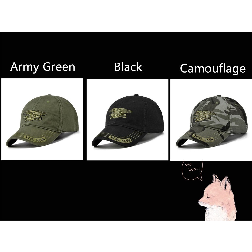 Topi Baseball Dapat Disesuaikan Gaya Militer Untuk Pria