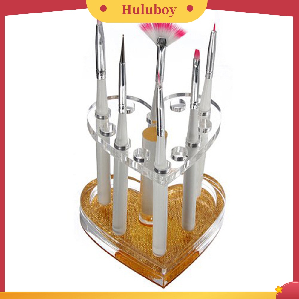 Huluboy Huluboy♡ Rak Display Organizer Brush Makeup / Kosmetik 12 Lubang Bentuk Hati / Bulat