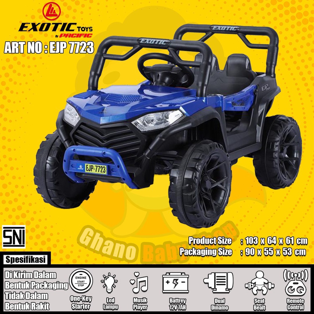 Jual Mainan Anak Mobil Aki Exotic Jeep EJP 7723 | Shopee Indonesia