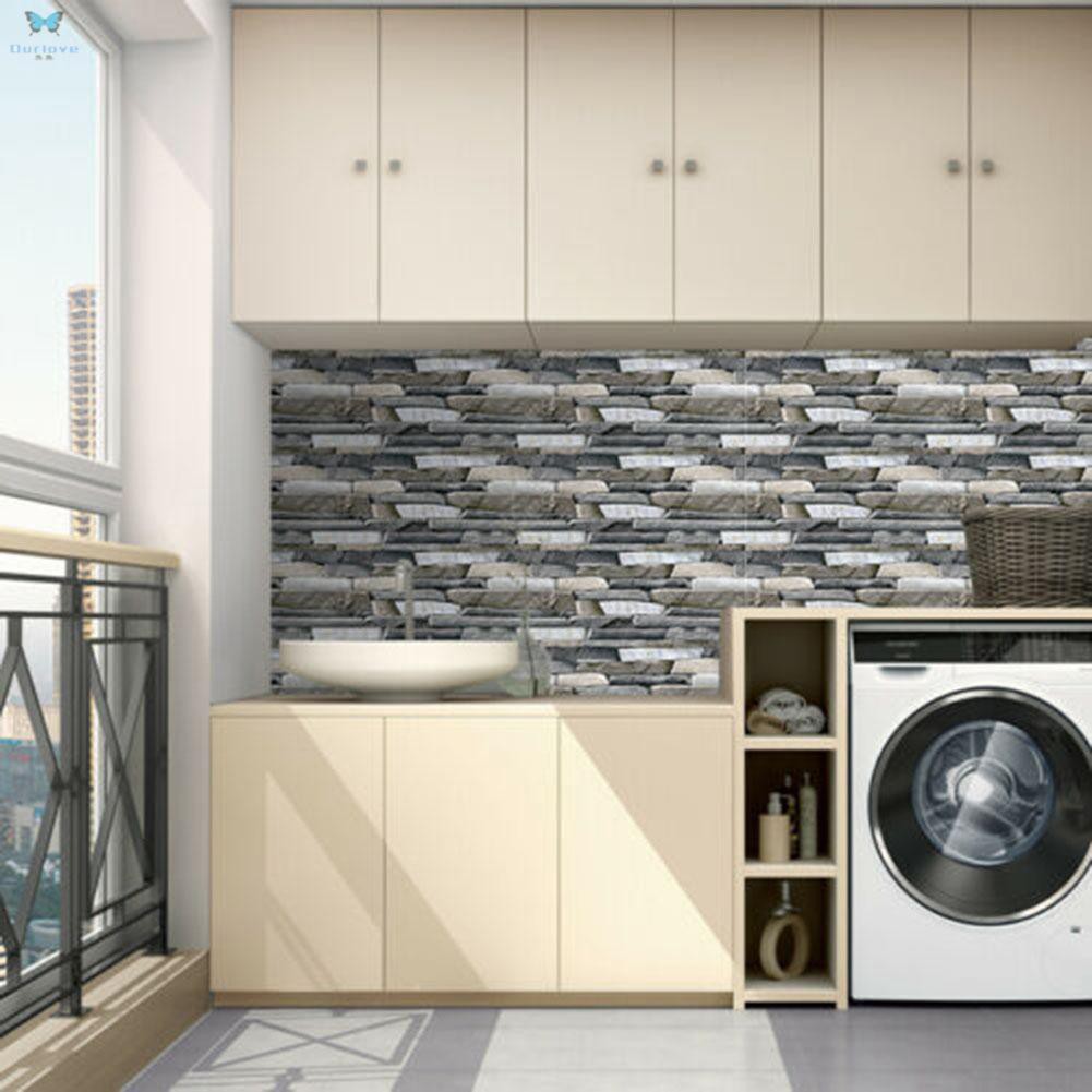 Wall Stickers Kitchen Wall Tile Bathroom Sticker Living Room Dinning Room Home Decor 12pcs Shopee Indonesia