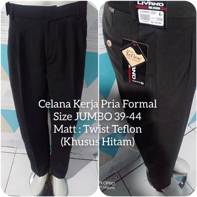 CELANA KANTOR PRIA JUMBO MURAH | REGULER  | SIZE 39-44