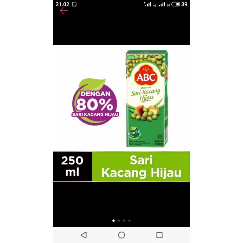 

minuman sari kacang hiaju 250 ml