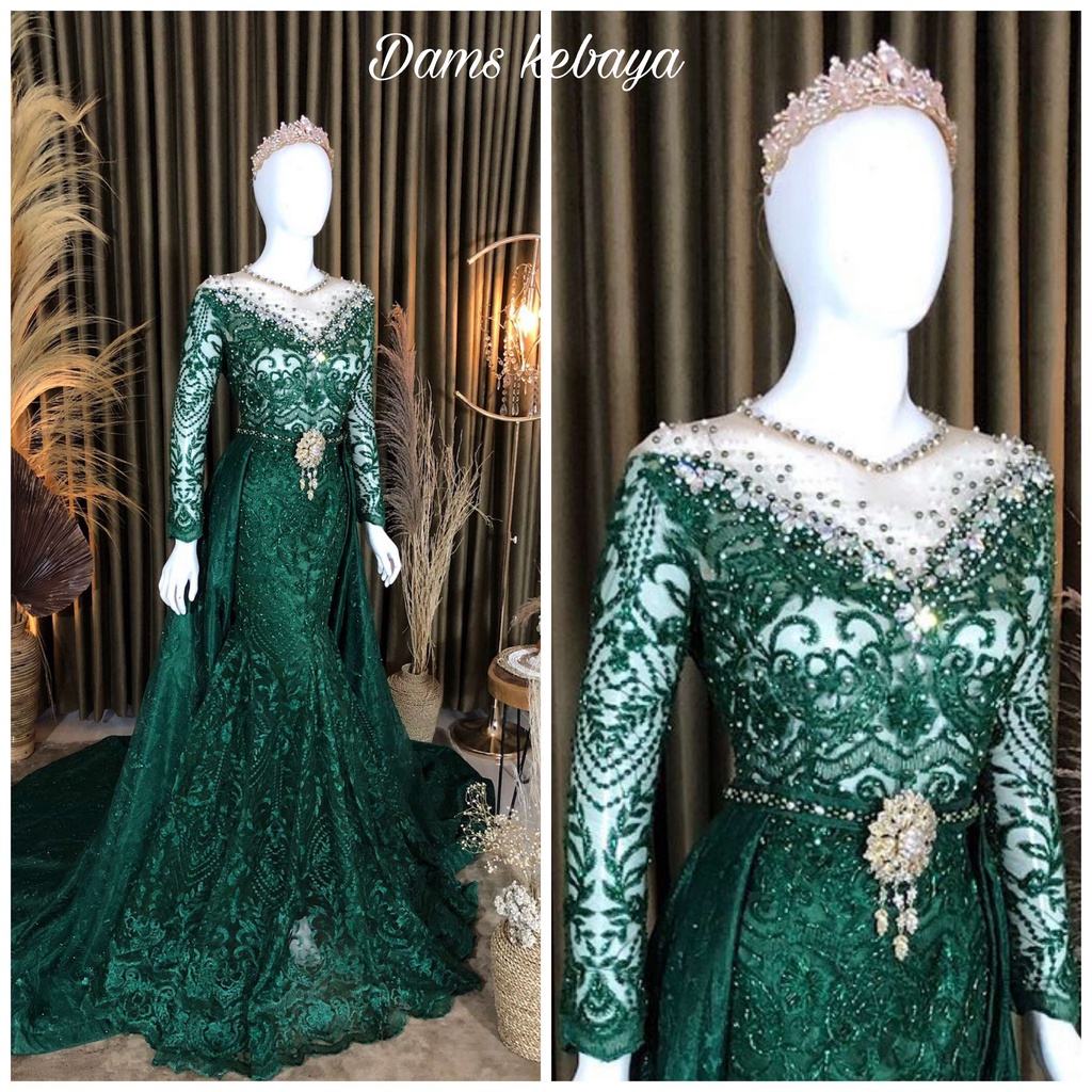 Kebaya pengantin wanita modern duyung/gaun pengantin duyung