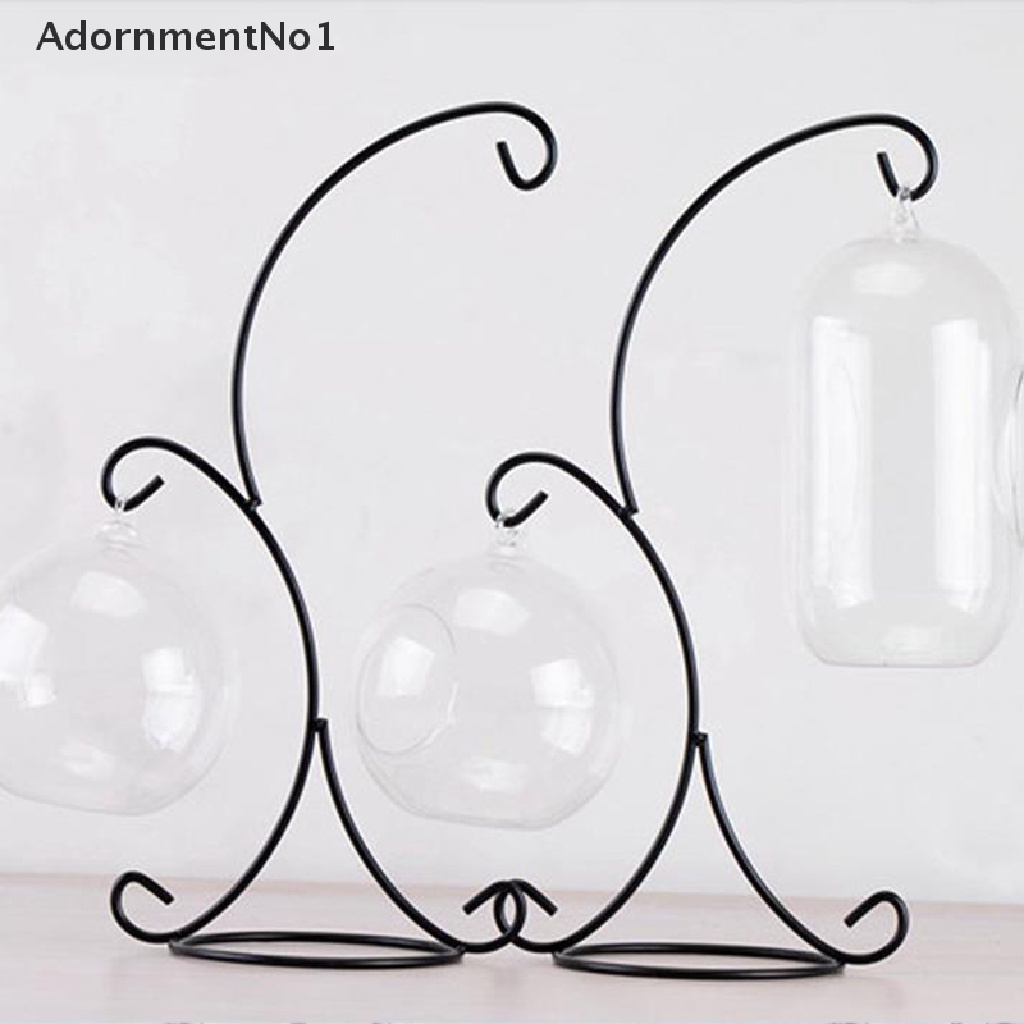 [AdornmentNo1] 37CM Double hook Metal Iron Candlestick Candle Holder Plant Glass Bottle Stand [new]