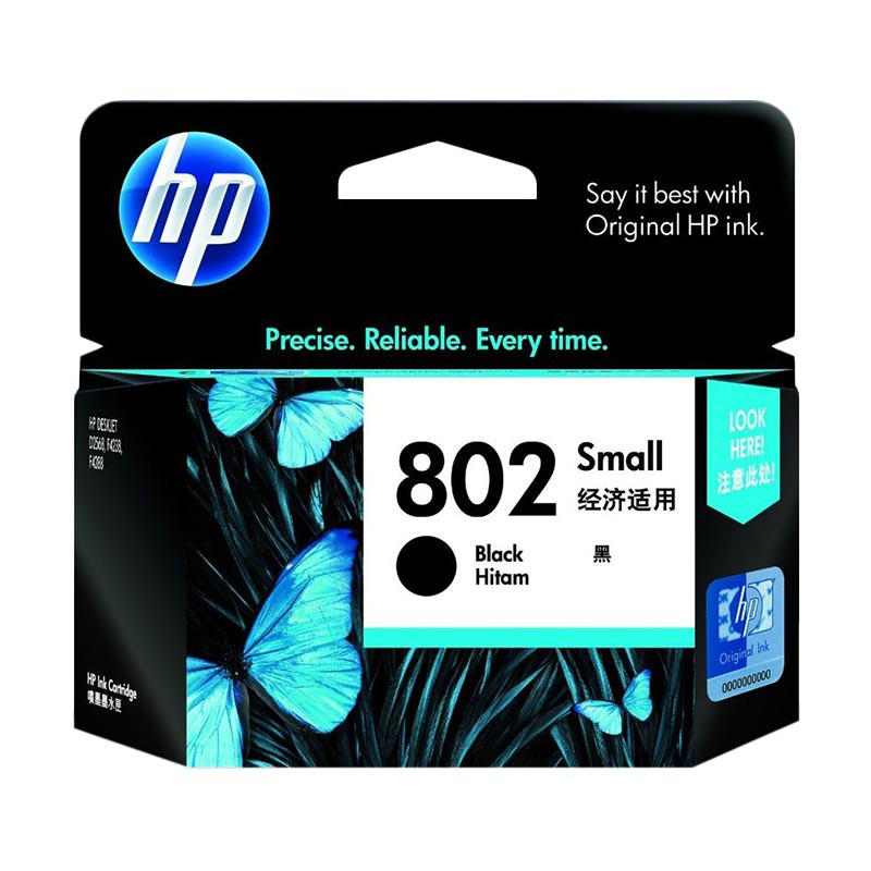 HP Tinta Printer 802 Black Original