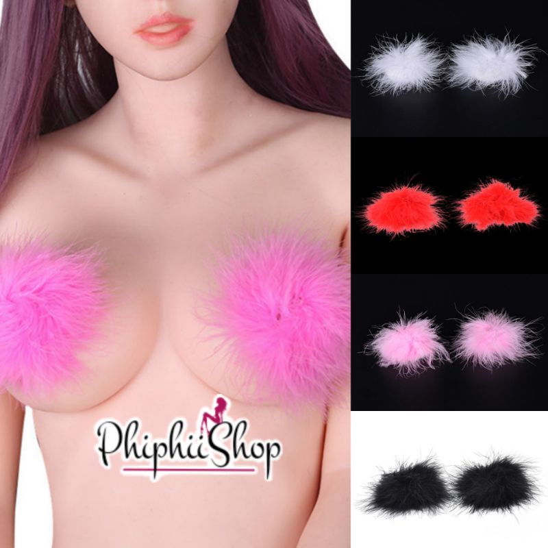 Nipple Cover Bulu Halus Disposable Soft Feather Nipple Pad Nipple Stickers Breast Bra Accessories