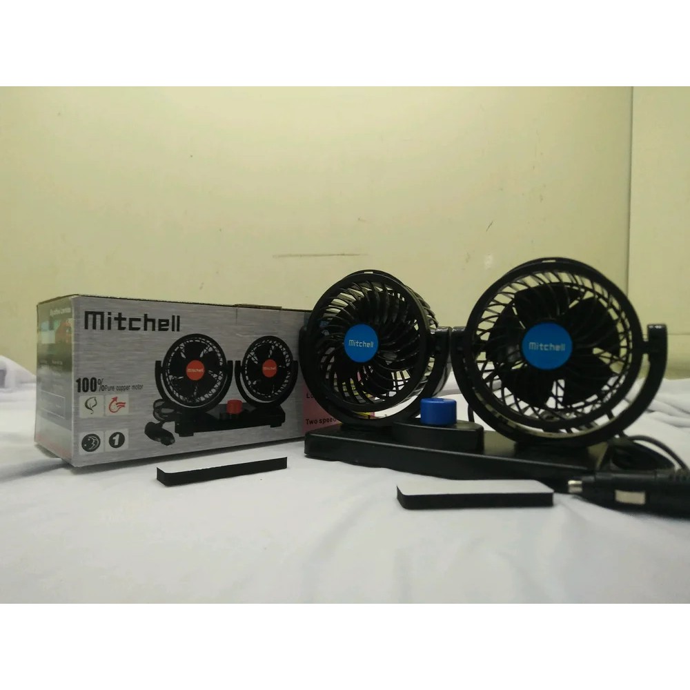 Kipas Angin Ganda Double Fan 12V Mitchell Original HX-T303 HX - T303