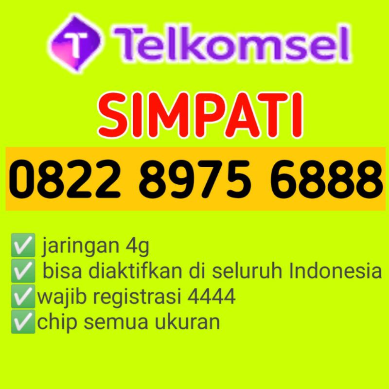 nomer cantik langkah triple 888 simpati dari telkomsel