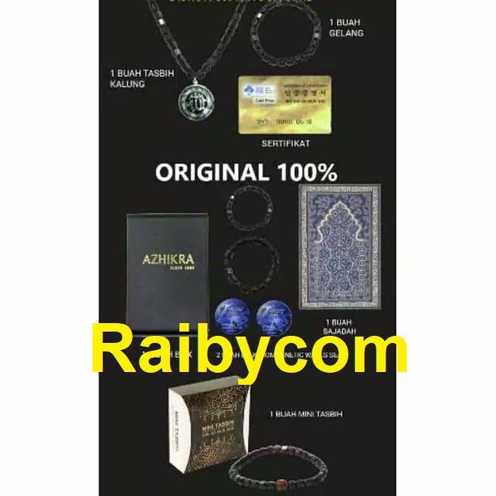 Kalung Tasbih Kesehatan AZHIKRA Blackjade Gwisamunsok Original Lejel