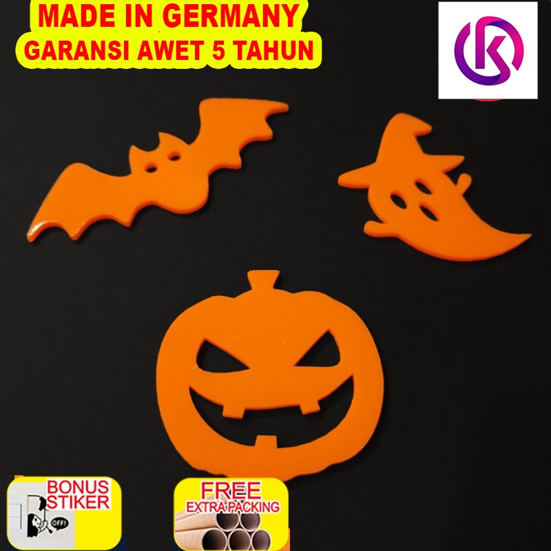 

Promo Tag Dekorasi Akrilik Halloween / Kue - 1SET PUMPKIN GHOST BAT - ORANGE