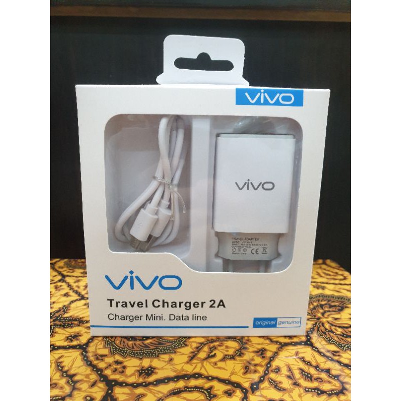 Travel charger vivo ori 99% 2.A REAL kwalitas bagus usb micro