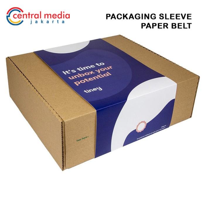 

Delia | Cetak Paper Belt Waterproof Custom Packaging Sleeve Label Box Kemasan