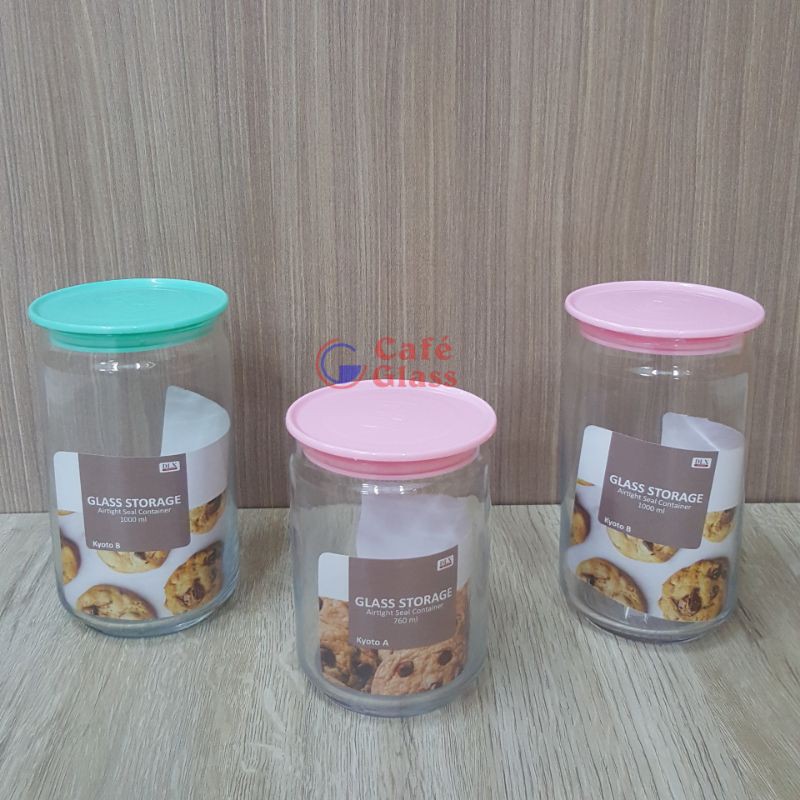 Jual Toples Kaca Tutup Warna Pastel Toples Kyoto A 760 Ml Dan Kyoto B 