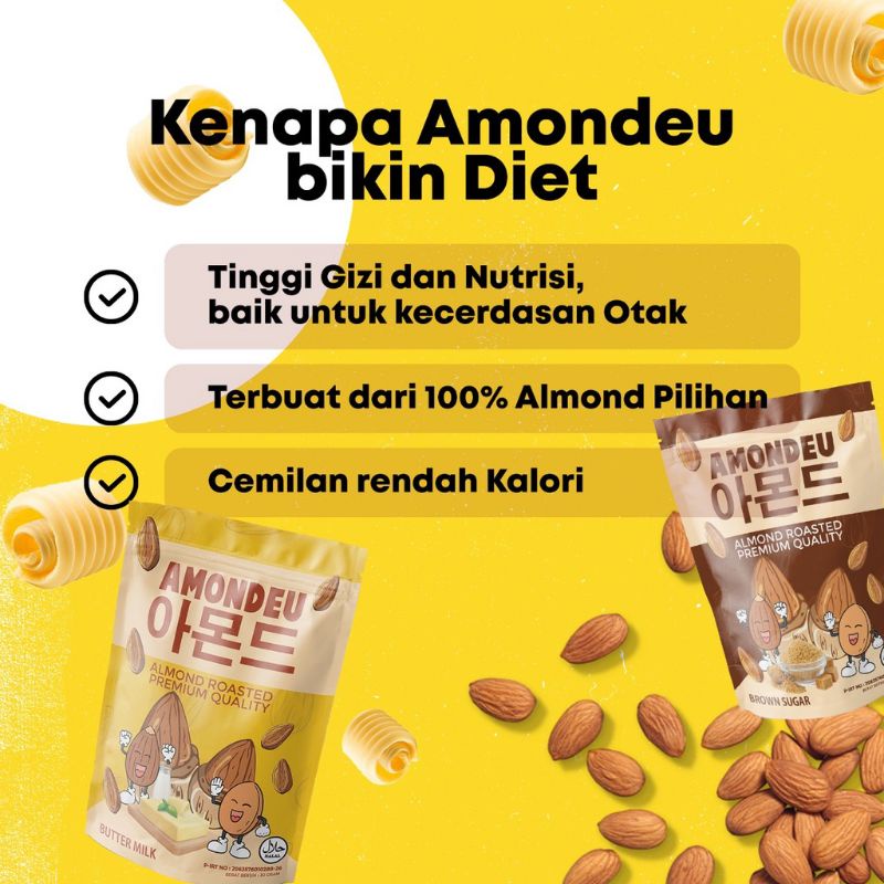 Amondeu Almond Roasted Cemilan Sehat Camilan Busui Bumil