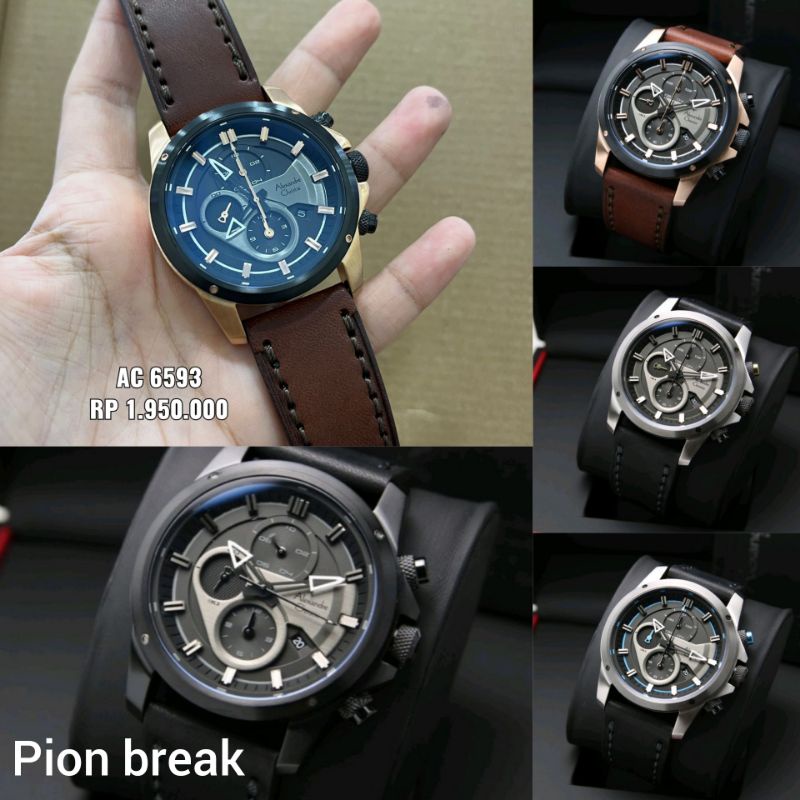 JAM TANGAN PRIA ALEXANDRE CHRISTIE AC 6593 KULIT  | AC6593 LEATHER | 6593 ORI