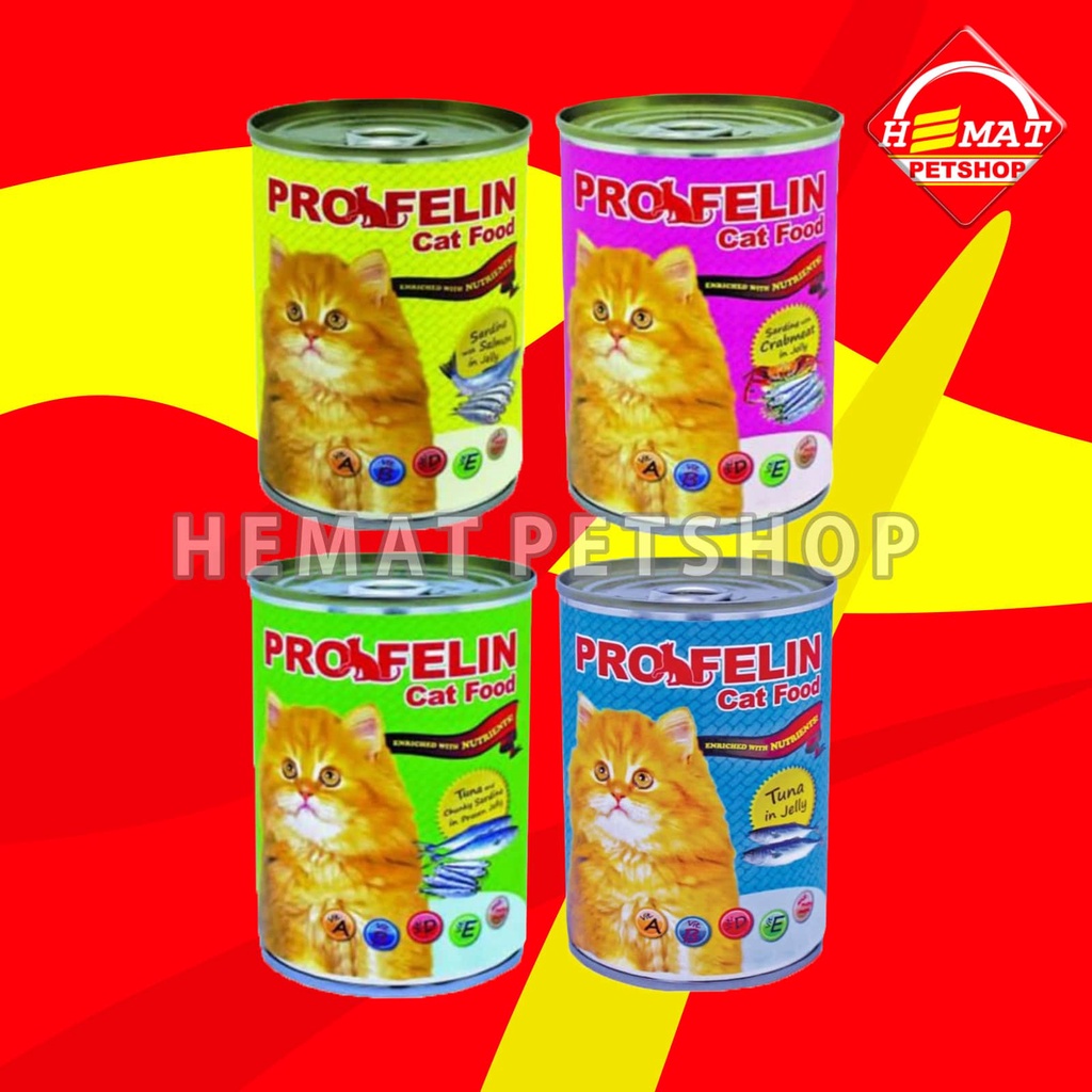 Makanan Kucing Basah Profelin Kaleng All Variant 400 Gram