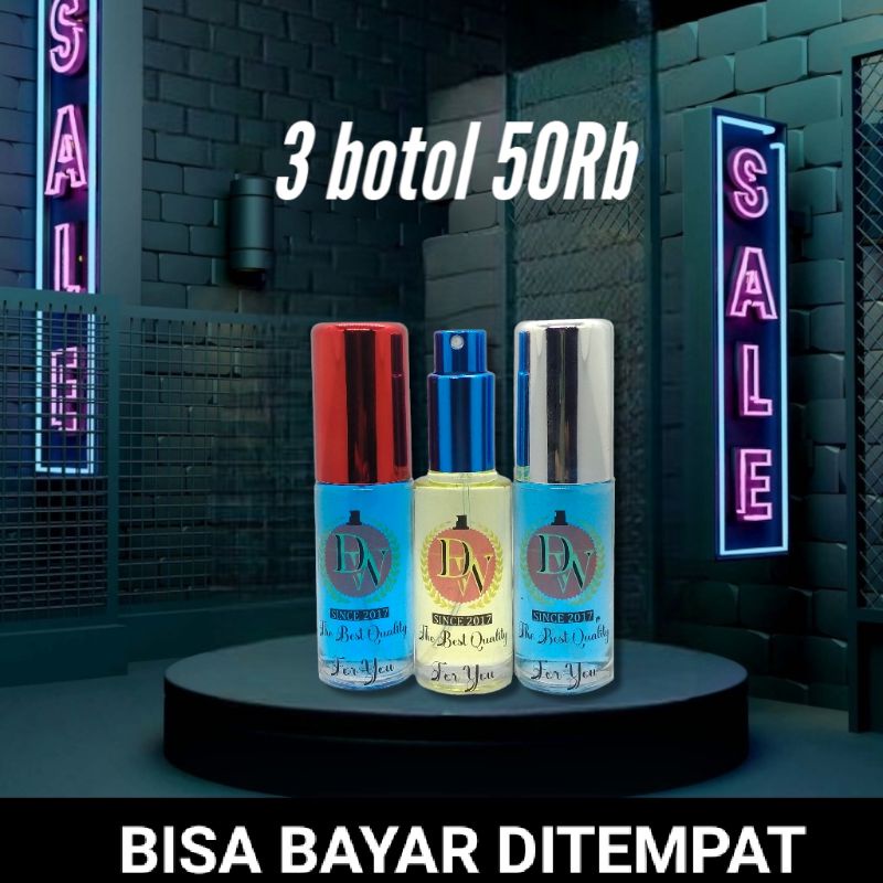Parfum 3 Botol 50rb Tahan Lama Awet 24 Jam Non Alkohol - DW