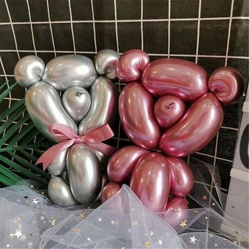 10pcs / Set Balon Lateks Panjang 30cm Untuk Dekorasi Pesta Ulang Tahun / Pernikahan