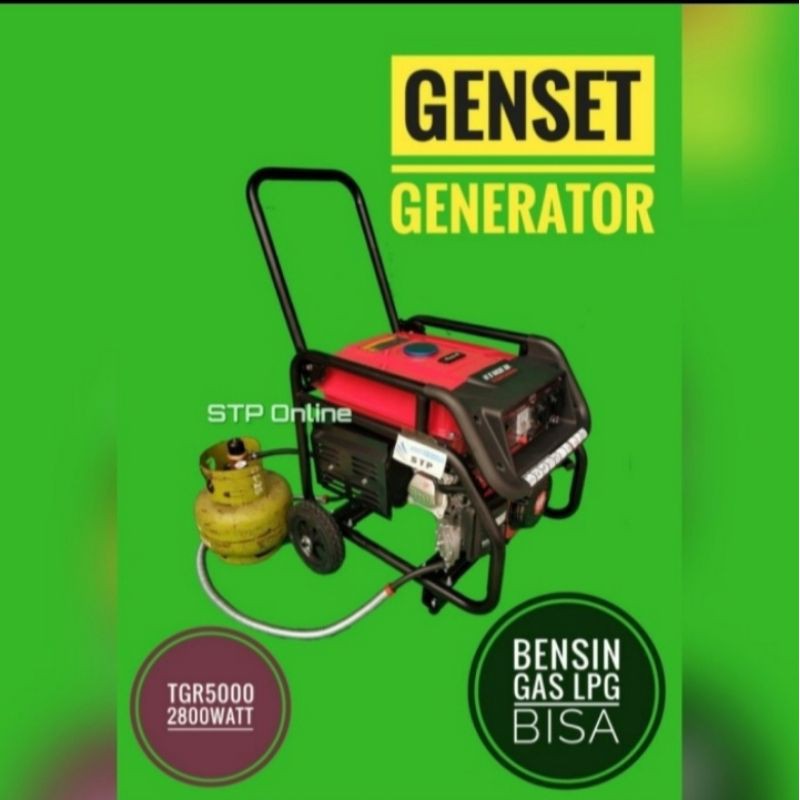 PROMO MURAH  mesin genset LPG tgr 5000 tiger 2500 watt maxsimal 3000 watt